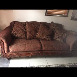 Old fashioned vintage sofa set